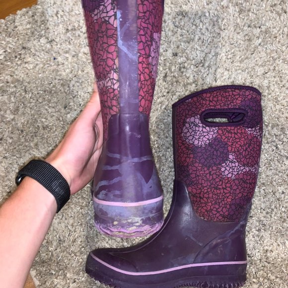 All Weather Purple Boots Women's Size 6 - Picture 3 of 6
